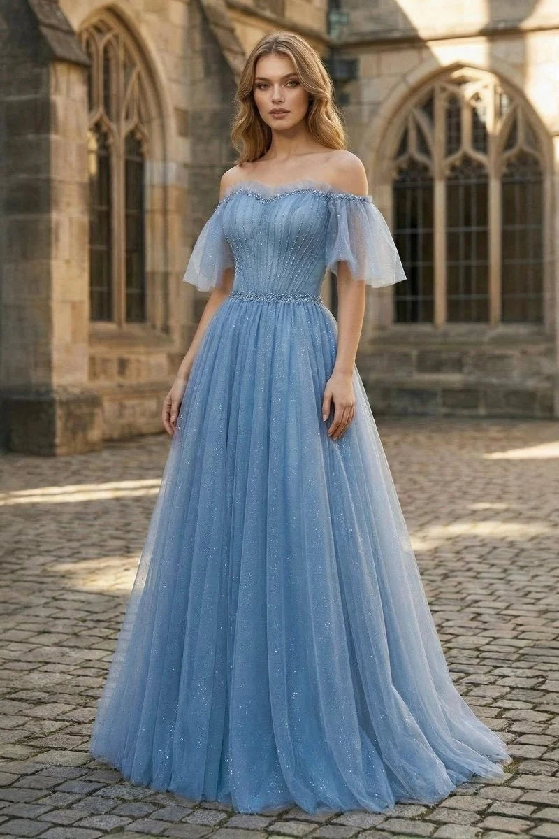 Willa Simone Royal Blue front view prom dress