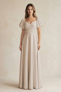 As Picture Chiffon A-Line Bridesmaid Dress with Sweetheart Neckline