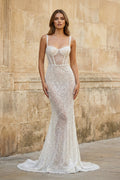 Aurelia Hope Diamond White front view wedding dress
