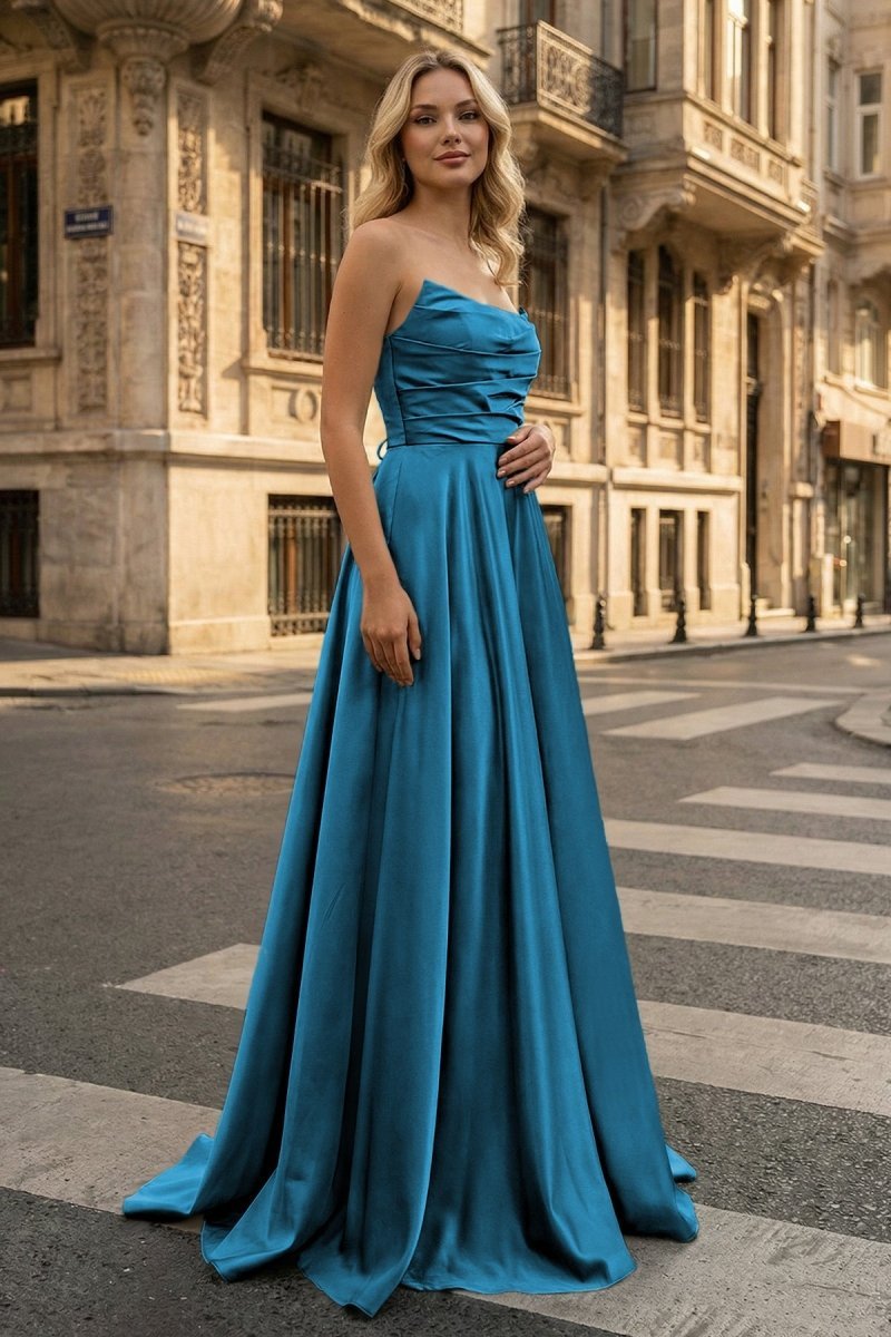 Querina Faye Peacock front view prom dress