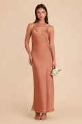 Amara Terracotta front view bridesmaid dress