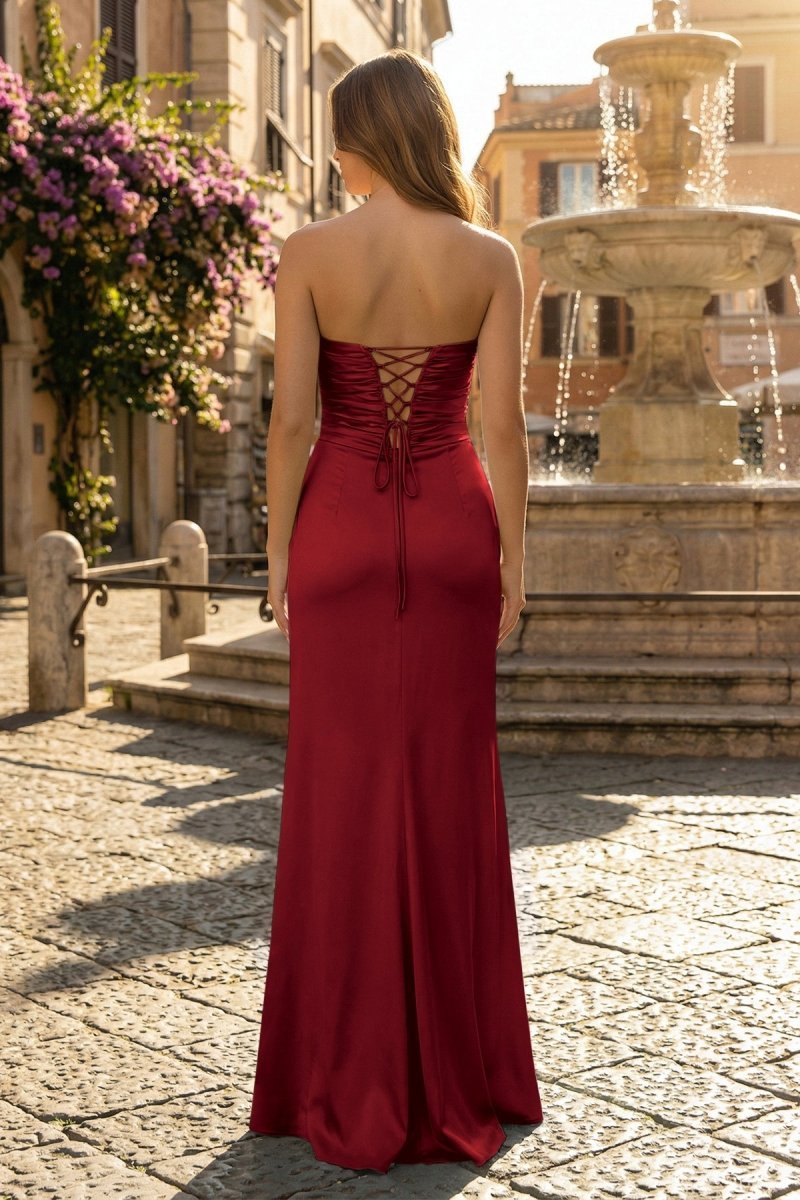 Sweetheart Aqua Blue Sheath Long Formal Prom Gown