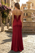 Sweetheart Aqua Blue Sheath Long Formal Prom Gown