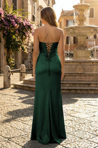 Sweetheart Aqua Blue Sheath Long Formal Prom Gown