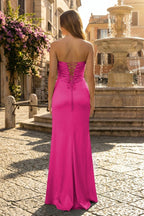 Sweetheart Aqua Blue Sheath Long Formal Prom Gown