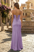 Sweetheart Aqua Blue Sheath Long Formal Prom Gown