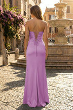 Sweetheart Aqua Blue Sheath Long Formal Prom Gown