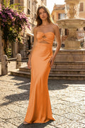 Sweetheart Aqua Blue Sheath Long Formal Prom Gown