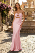 Sweetheart Aqua Blue Sheath Long Formal Prom Gown