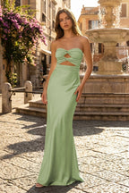 Sweetheart Aqua Blue Sheath Long Formal Prom Gown