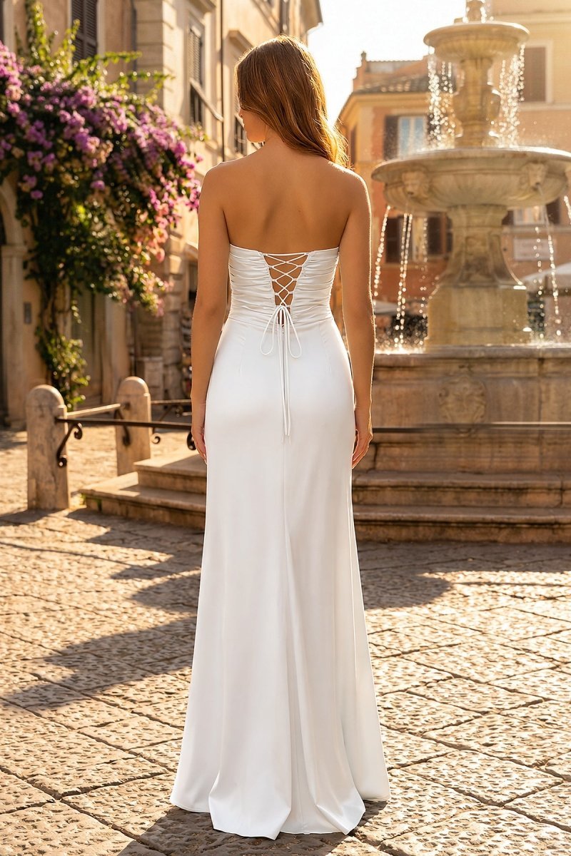 Sweetheart Aqua Blue Sheath Long Formal Prom Gown