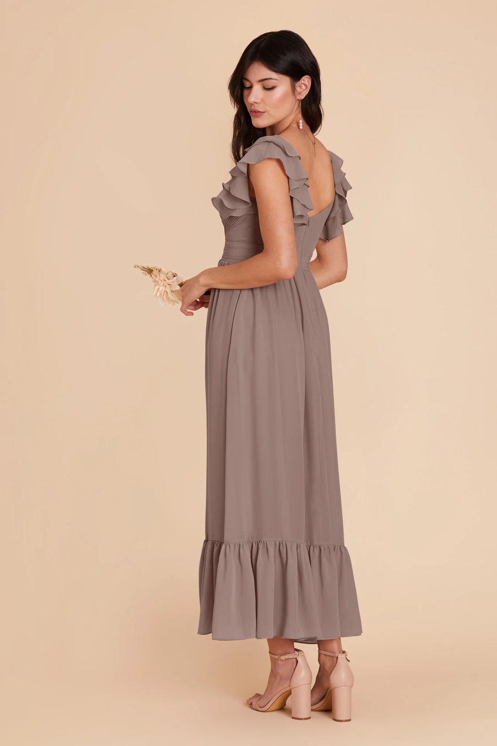 Talia Toffee alternate view 3 bridesmaid dress