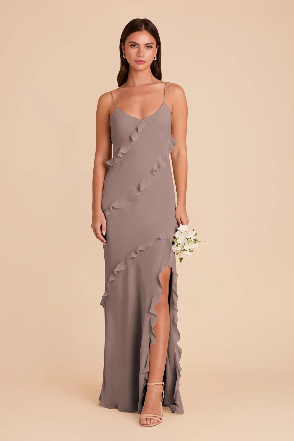 Vivienne Toffee front view bridesmaid dress