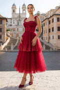 Aurelia Louise Red front view prom dress