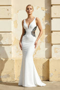 Bellamy June Black White front view wedding dress