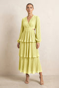 As Picture Chiffon A-Line Bridesmaid Dress with V-Neck Neckline