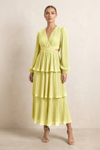 As Picture Chiffon A-Line Bridesmaid Dress with V-Neck Neckline