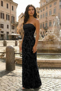 Ottilia Hope Black front view prom dress