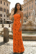 Ottilia Hope Orange front view prom dress