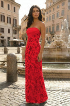 Ottilia Hope Red front view prom dress