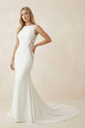 Linnea Diamond White front view wedding dress