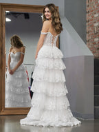 Danica Fern White front view prom dress