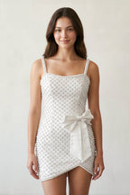 Romilly White front view homecoming dress