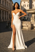 Aurelia Pearl White front view prom dress