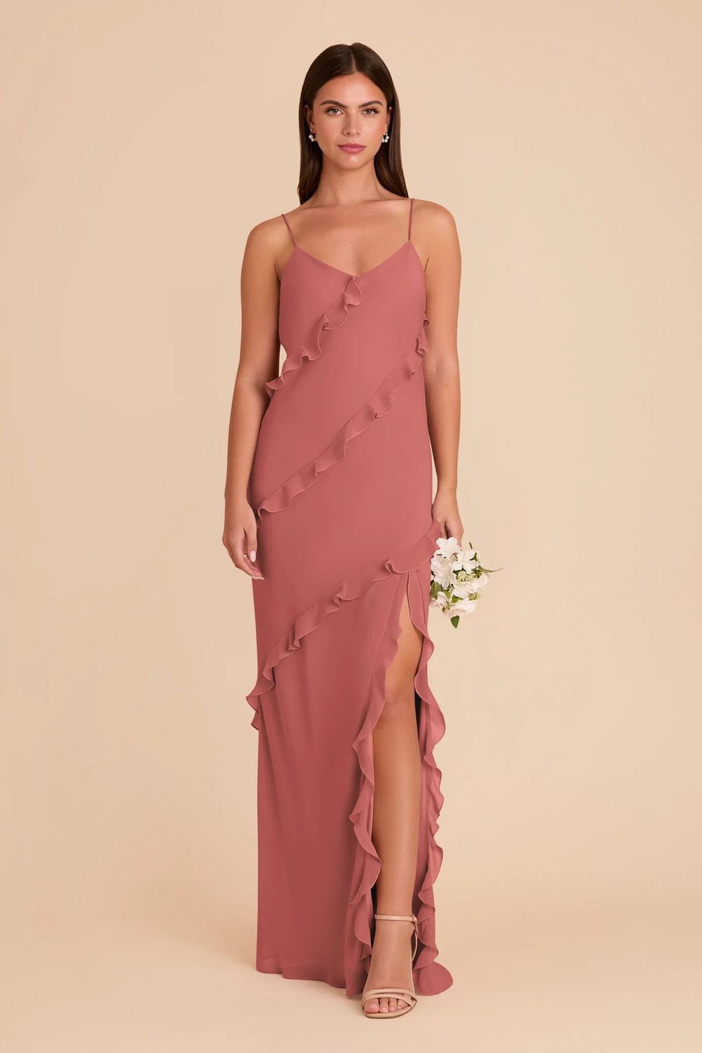Vivienne Wild Rose front view bridesmaid dress