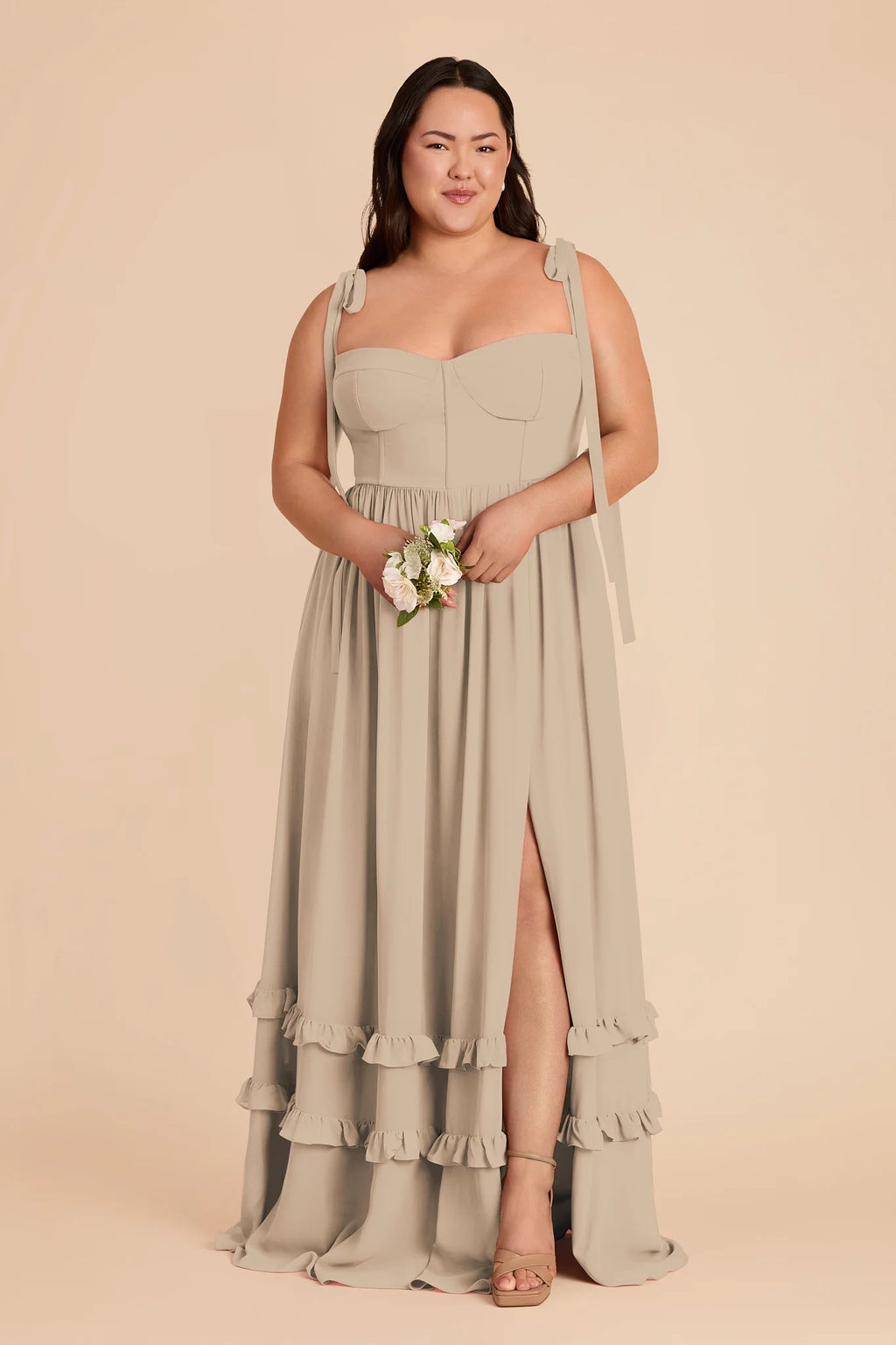 Daphne Almond alternate view 1 bridesmaid dress