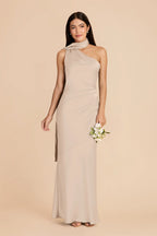 Ariadne Almond front view bridesmaid dress