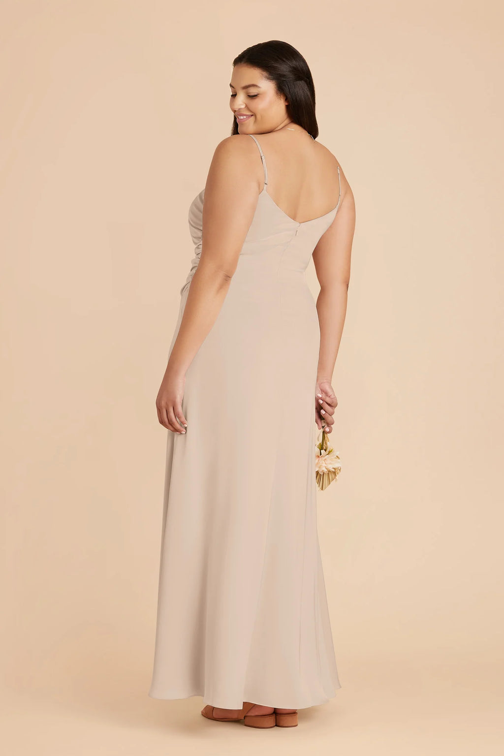 Elara Almond back view bridesmaid dress
