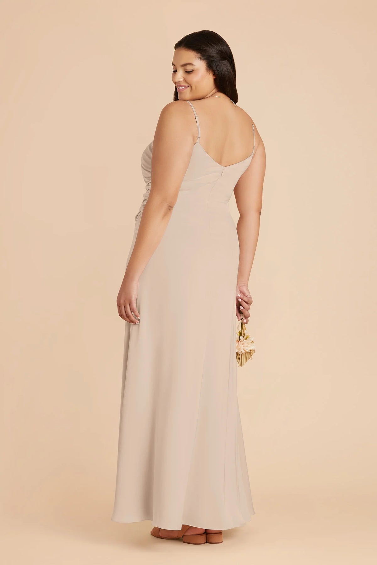 Elara Almond back view bridesmaid dress