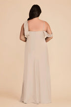 Thalia Almond back view bridesmaid dress