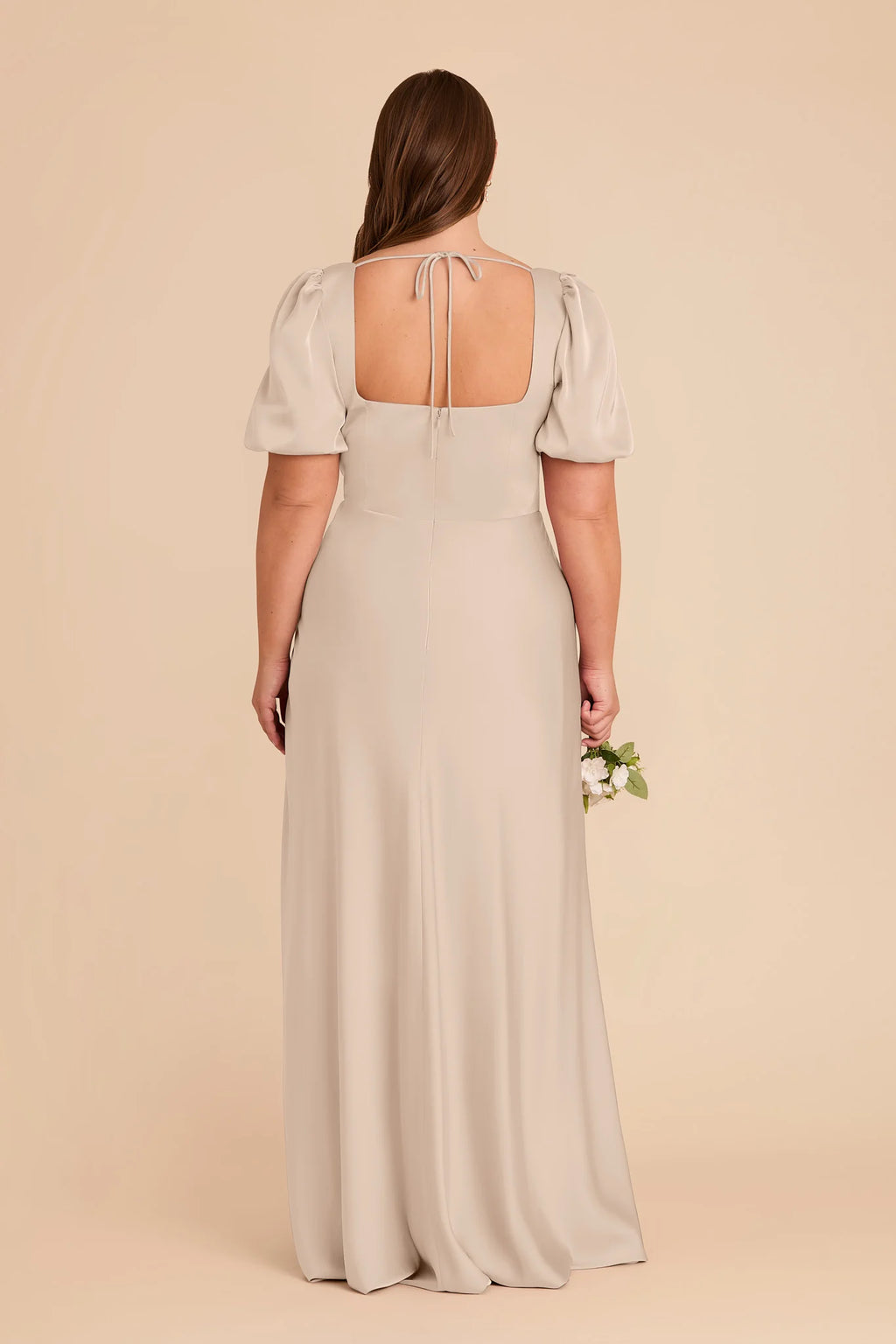 Selene Almond back view bridesmaid dress