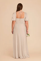 Selene Almond back view bridesmaid dress