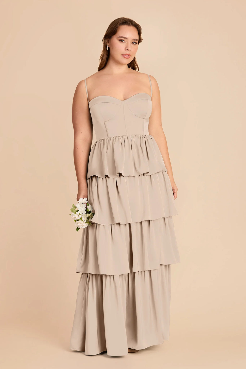 Calista Almond alternate view 1 bridesmaid dress