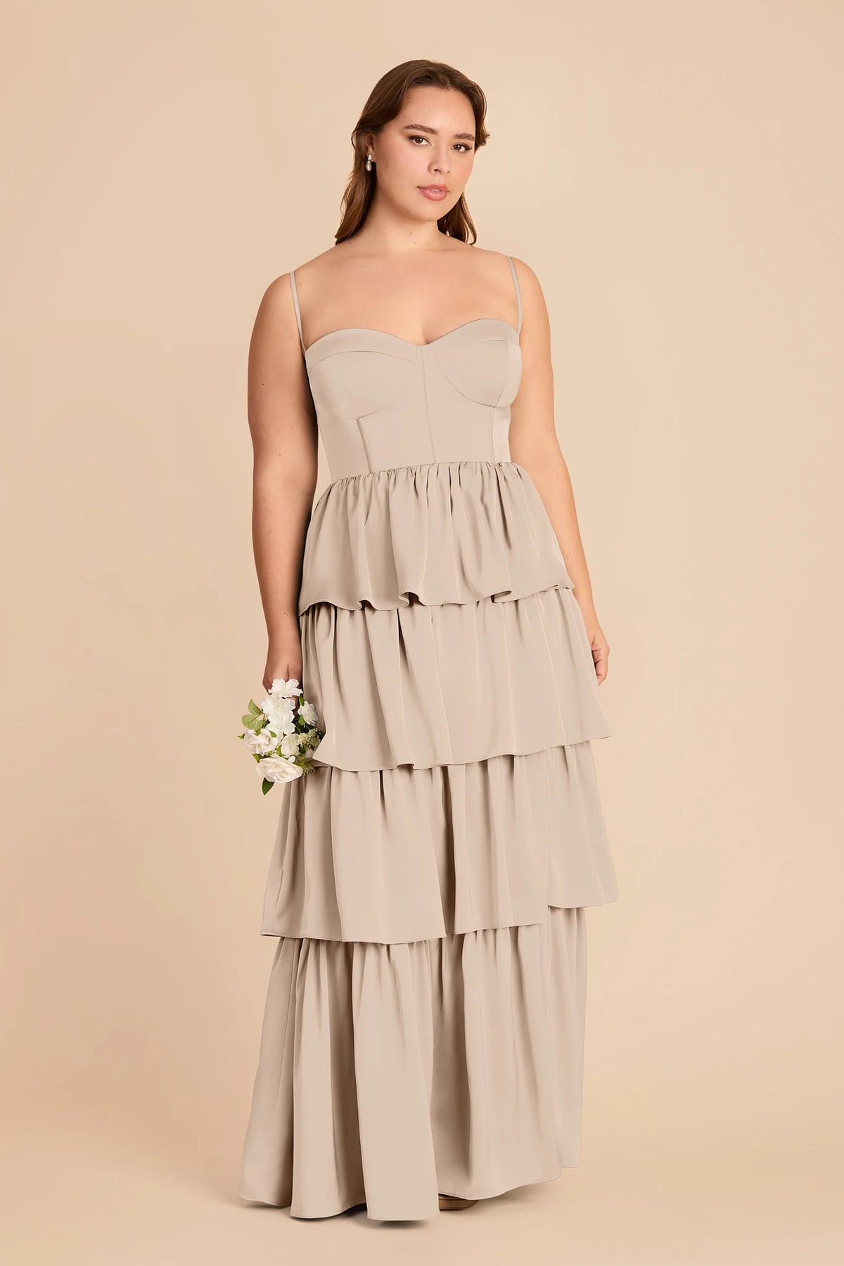 Calista Almond alternate view 1 bridesmaid dress