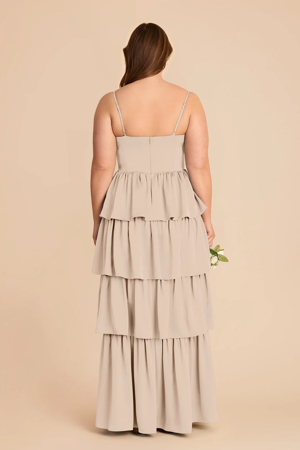 Calista Almond back view bridesmaid dress