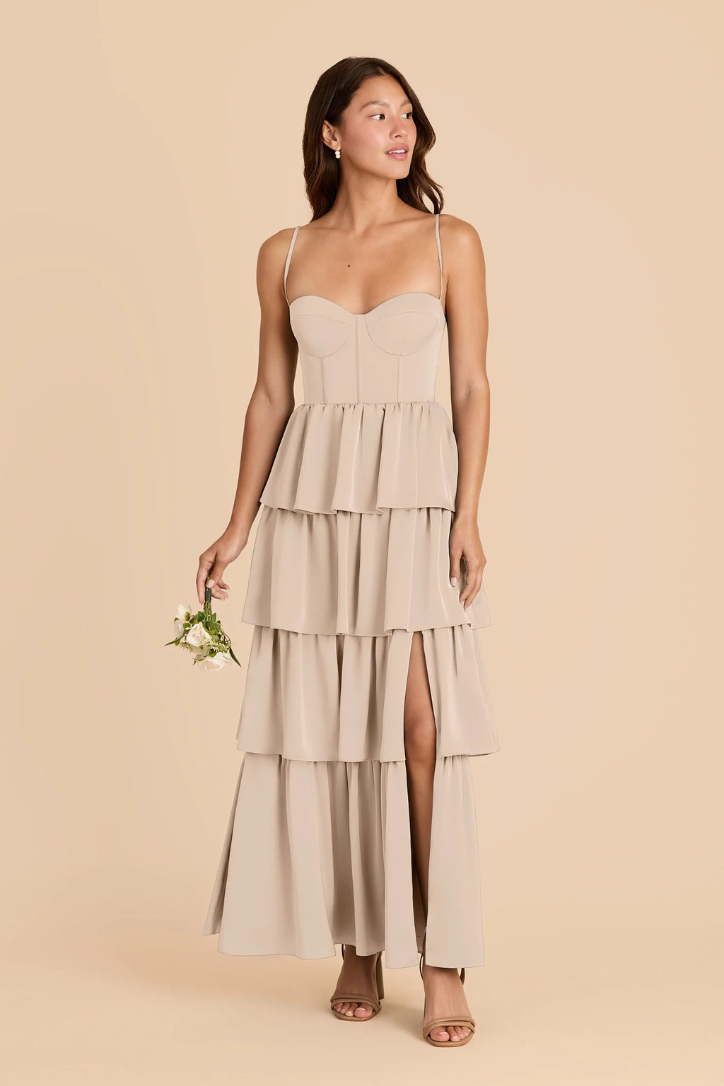 Calista Almond alternate view 2 bridesmaid dress