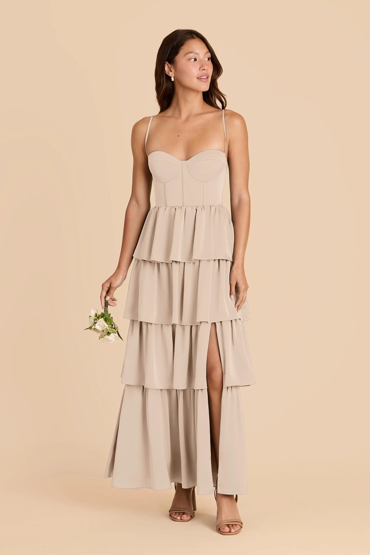 Calista Almond alternate view 2 bridesmaid dress