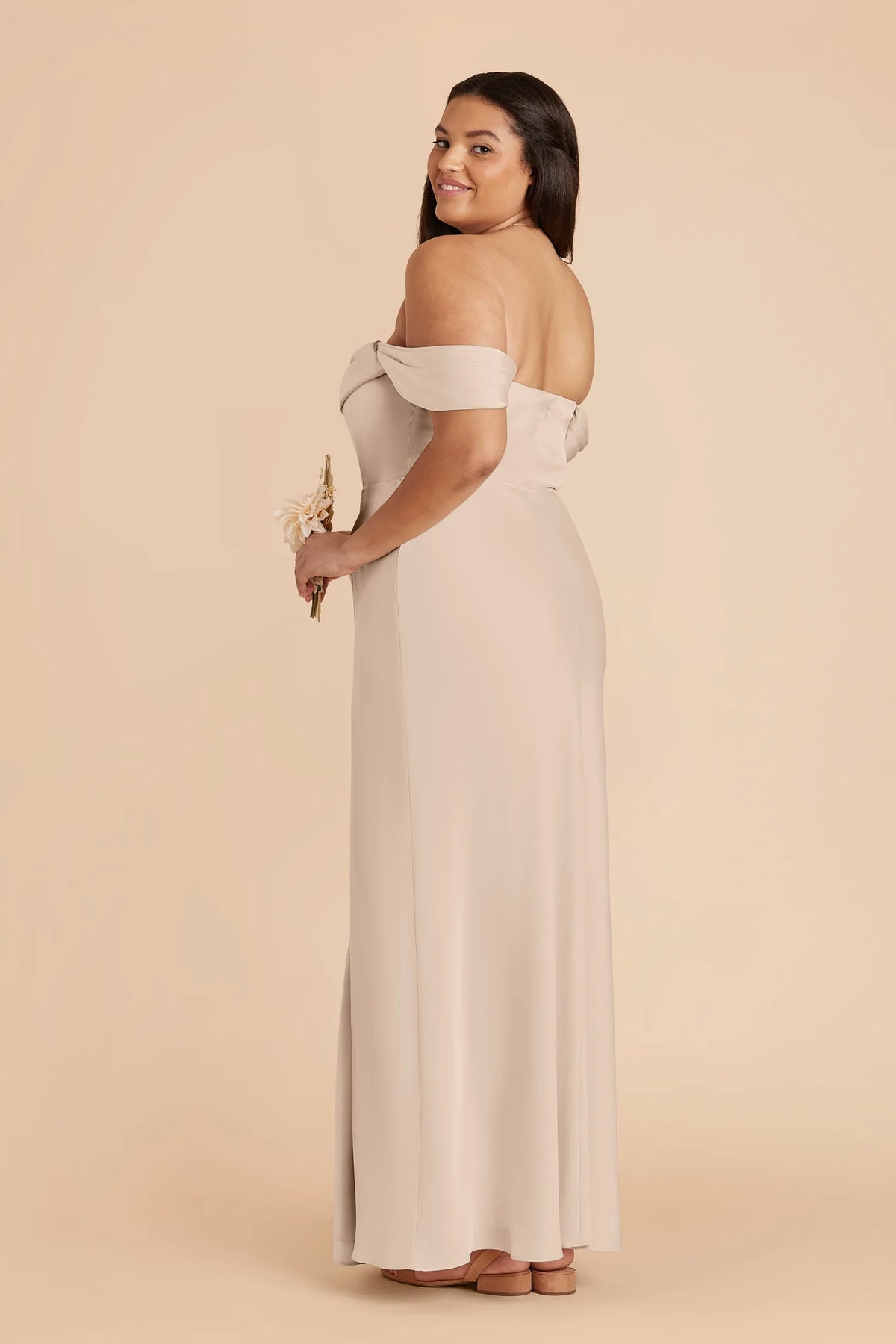 Corinne Almond back view bridesmaid dress