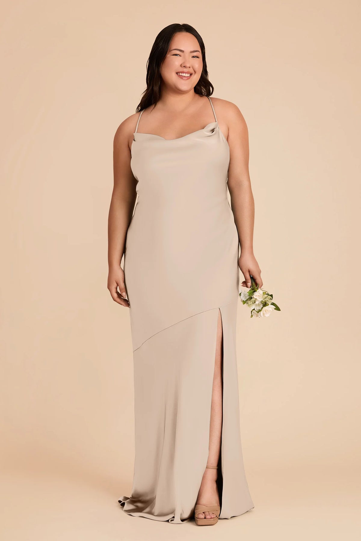 Estelle Almond alternate view 1 bridesmaid dress