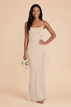 Noelle Almond front view bridesmaid dress