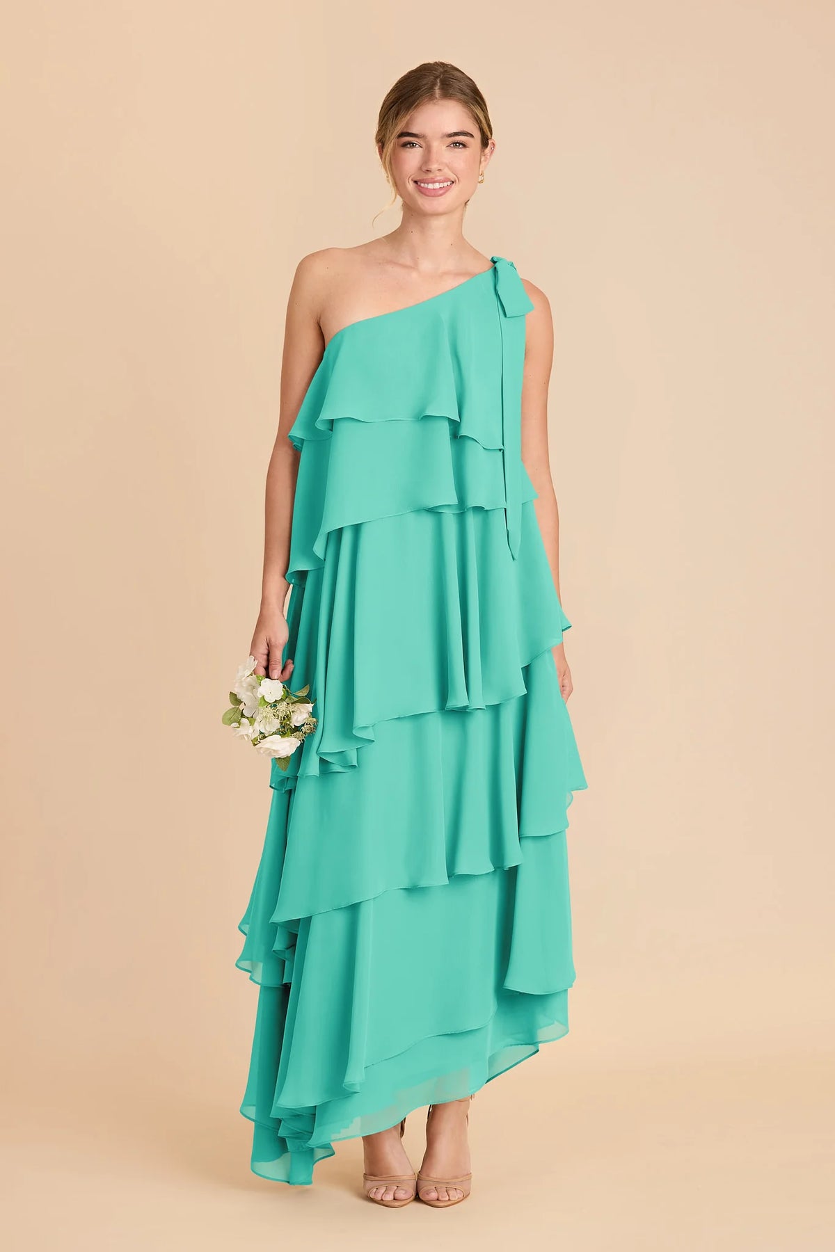 Marisol Aquamarine front view bridesmaid dress