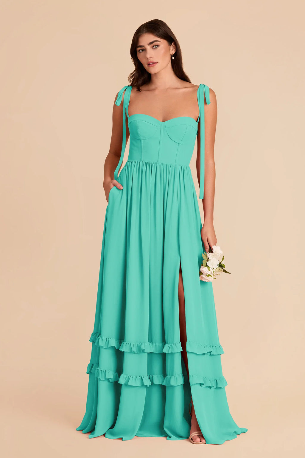 Daphne Aquamarine alternate view 2 bridesmaid dress