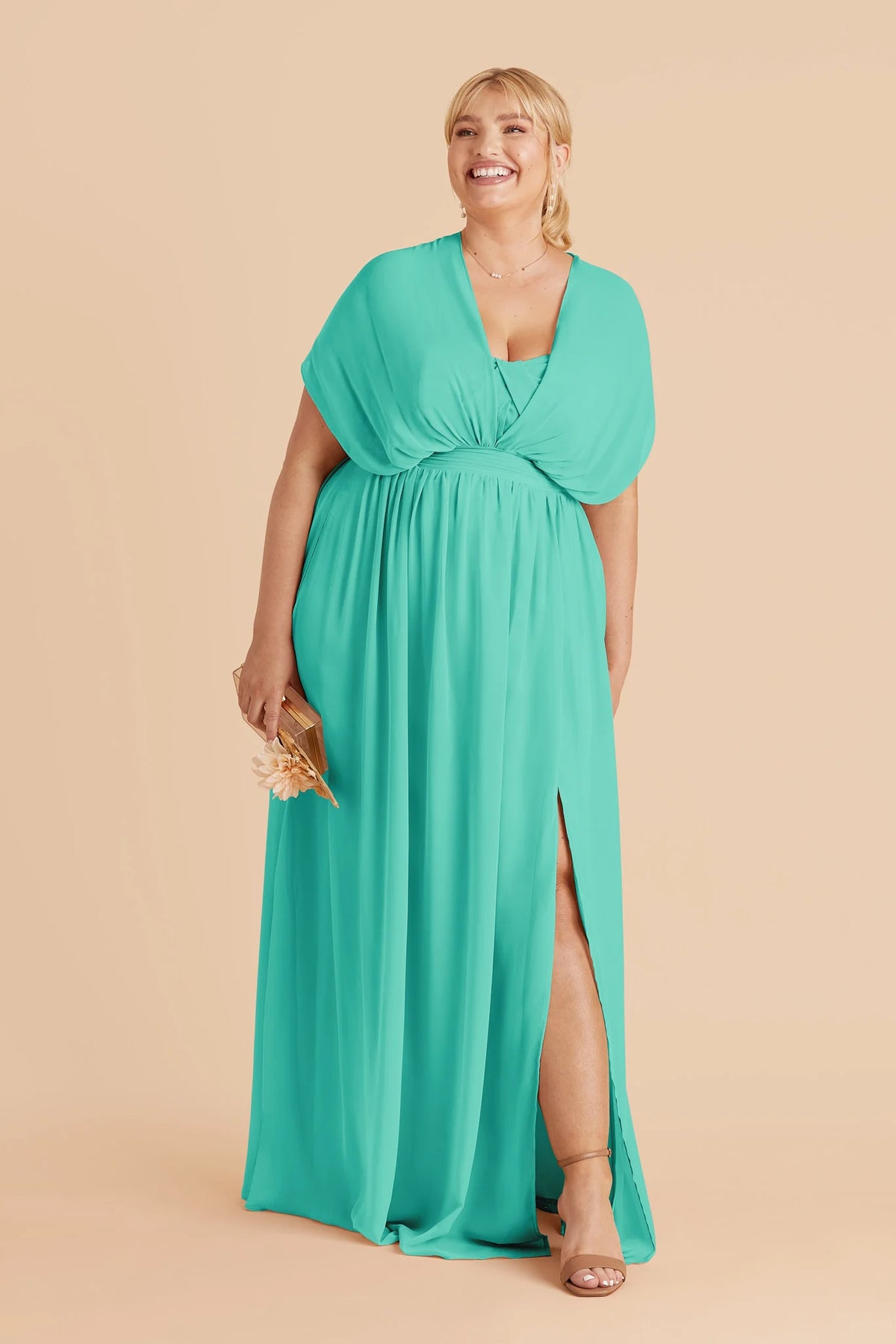Elodie Aquamarine alternate view 1 bridesmaid dress
