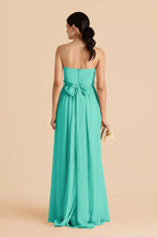 Elodie Aquamarine back view bridesmaid dress