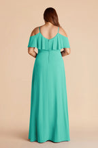 Genevieve Aquamarine back view bridesmaid dress