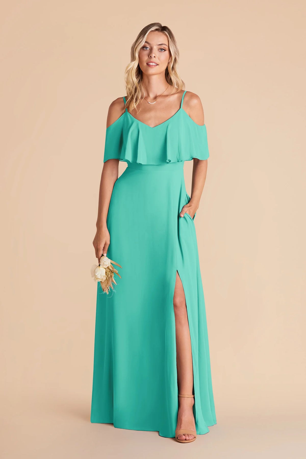 Genevieve Aquamarine alternate view 3 bridesmaid dress
